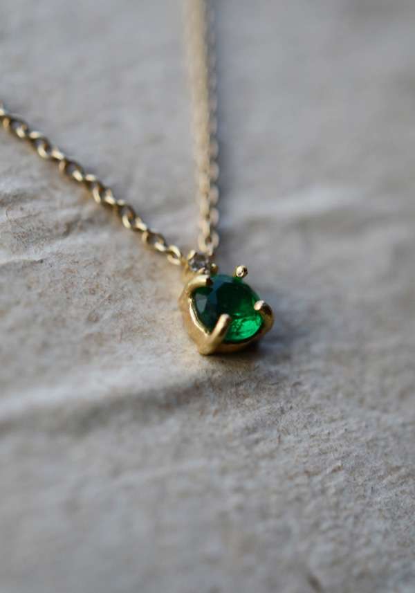 Rose & Lini 5 OCTOBRE “LEWIS” EMERALD NECKLACE Hotsell