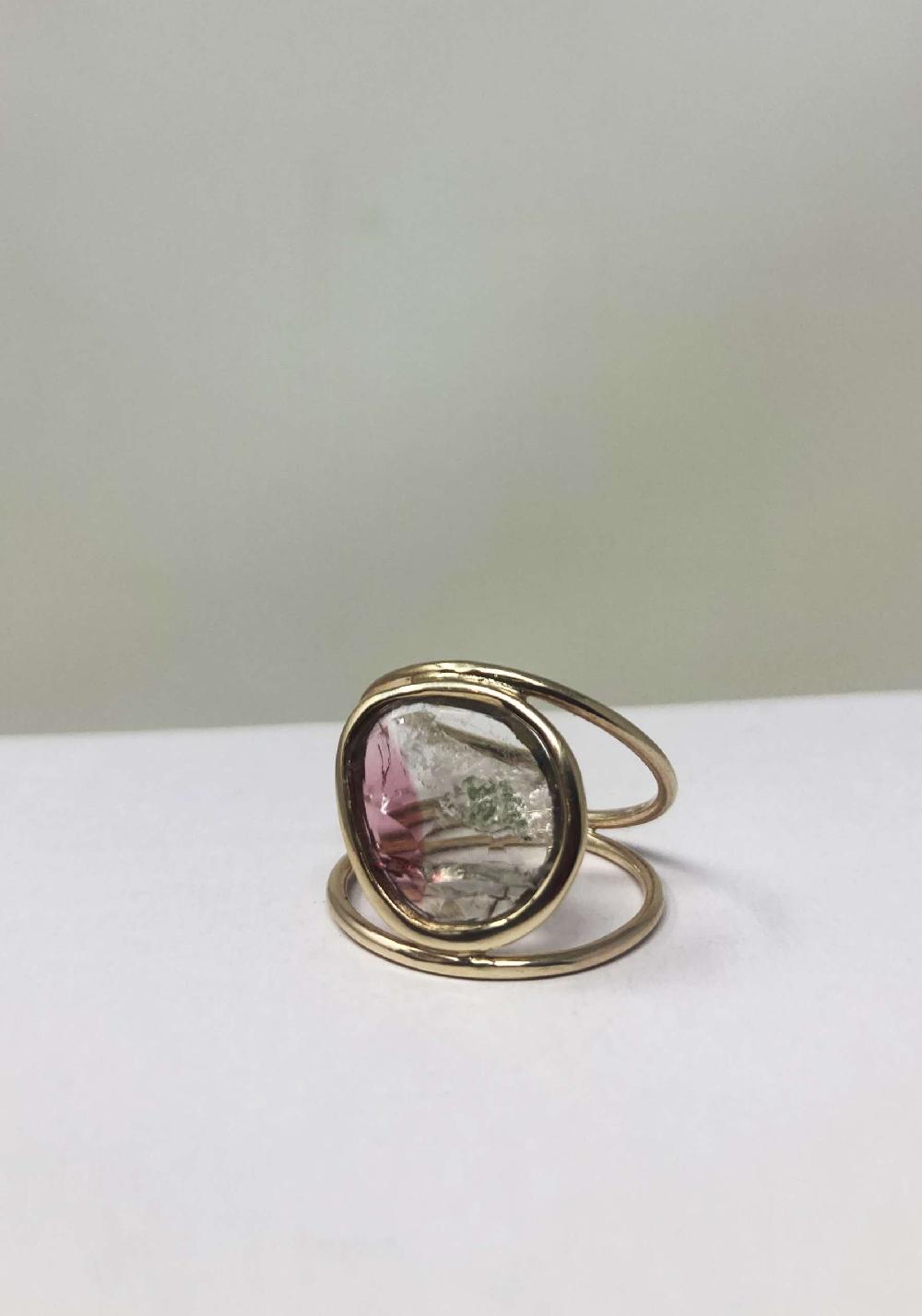 Rose & Lini MAITEA “DOUBLE RING” GOLD & WATERMELL In Saldo