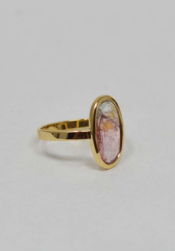 Rose & Lini MAITEA “OVAL” ROSE TOURMALINE RING Moda
