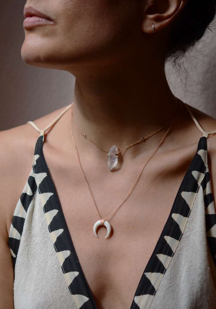 Rose & Lini JACQUIE AICHE CRYSTAL NECKLACE In Linea
