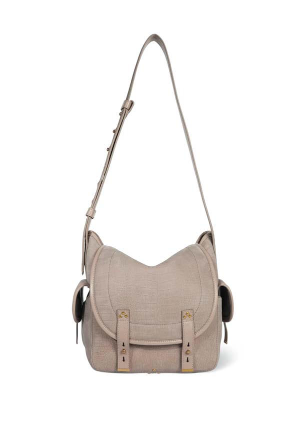 Rose & Lini JÉRÔME DREYFUSS “STAN L” CROCO STONE SHOULDER BAG Vendita
