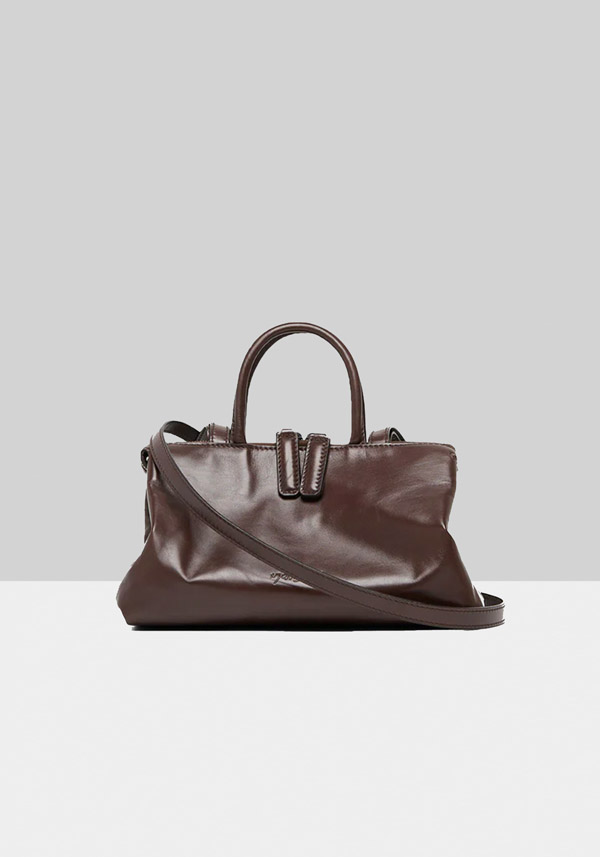 Rose & Lini MARSÈLL “MINI ORIZZONTE” MORO BROWN LEATHER BAG Fino Al -60%