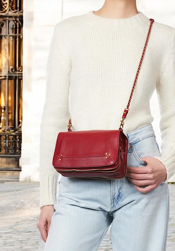 Rose & Lini JÉRÔME DREYFUSS “BOBI” RUBY LEATHER BAG Convenienza