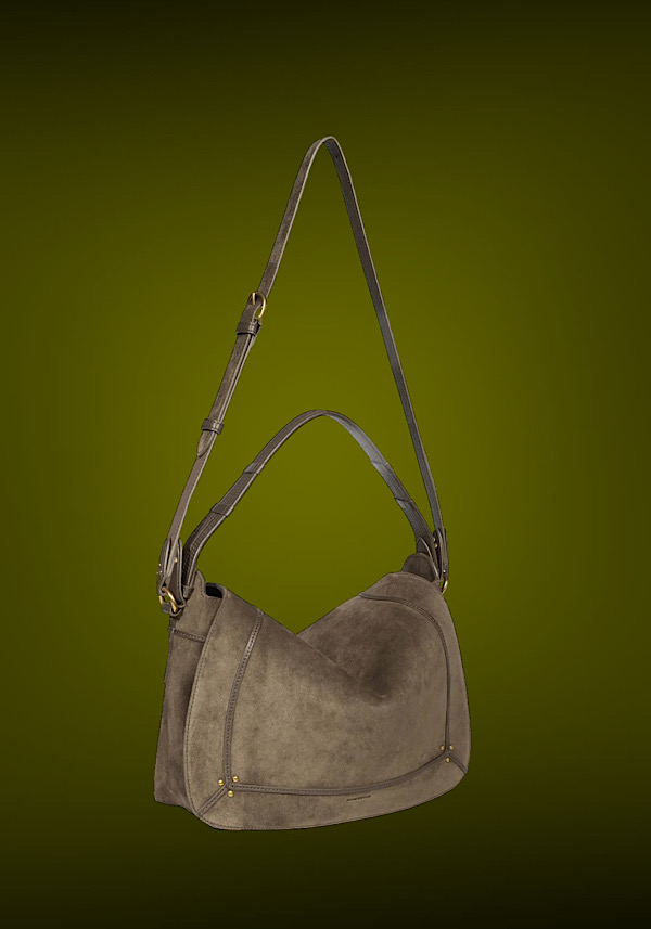 Rose & Lini JÉRÔME DREYFUSS “PEPITO L” SAVANE SUEDE LEATHER BAG Outlet