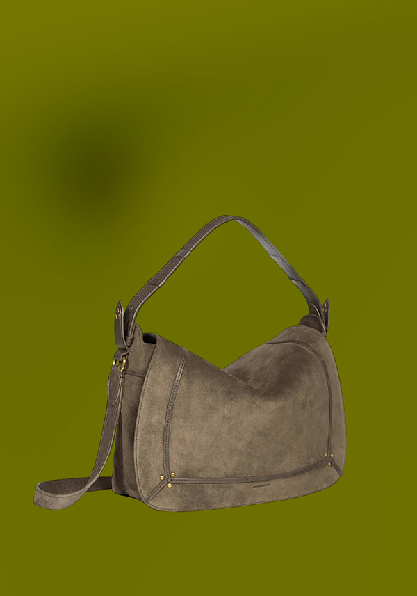 Rose & Lini JÉRÔME DREYFUSS “PEPITO L” SAVANE SUEDE LEATHER BAG Outlet