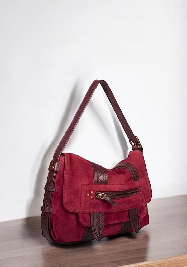 Rose & Lini JÉRÔME DREYFUSS “JOE S” BURGUNDY SHOULDER BAG Vendite Flash