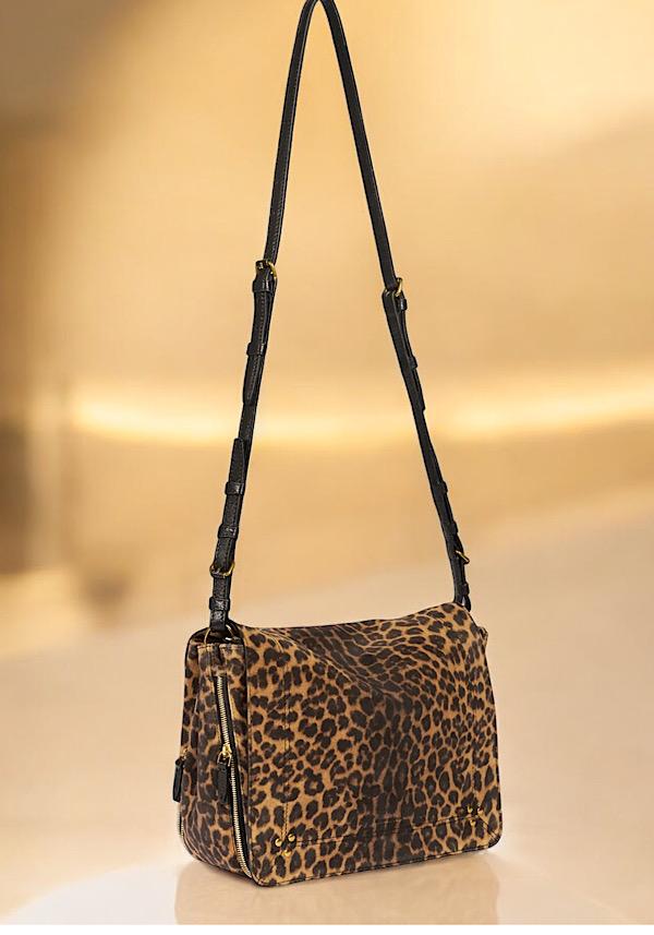 Rose & Lini JÉRÔME DREYFUSS “IGOR” LEOPARD SUEDE LEATHER BAG In Saldo