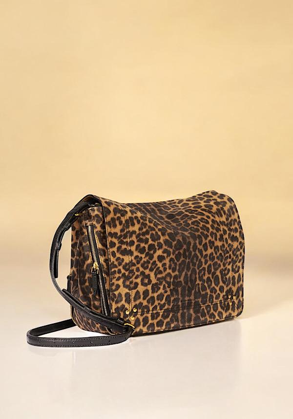 Rose & Lini JÉRÔME DREYFUSS “IGOR” LEOPARD SUEDE LEATHER BAG In Saldo