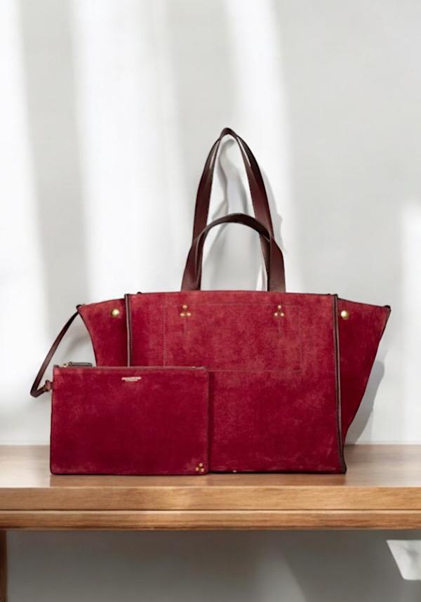 Rose & Lini JÉRÔME DREYFUSS “LEON M” BURGUNDY BAG Moda