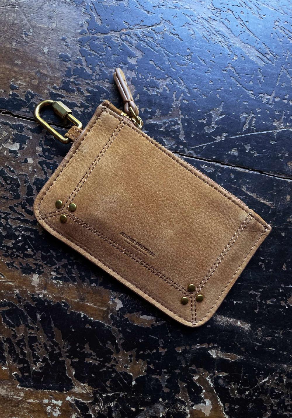 Rose & Lini JÉRÔME DREYFUSS “POPOCHE XS” TABAC SUEDE POUCH Offerta speciale