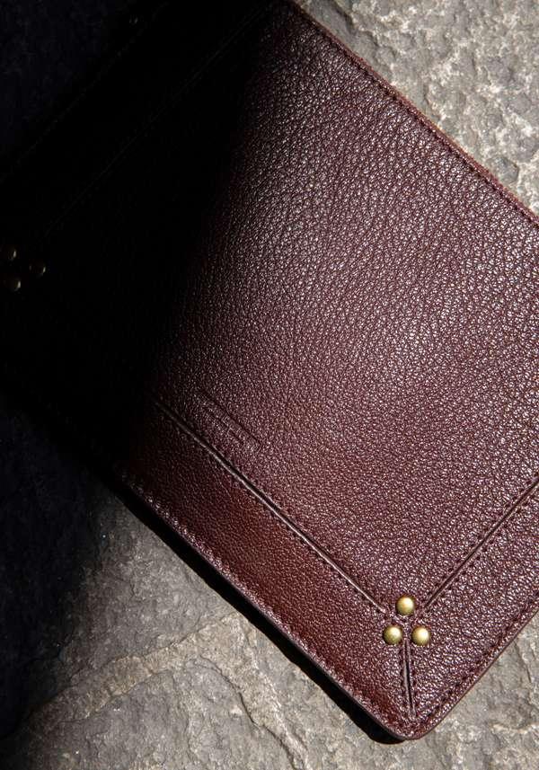 Rose & Lini JÉRÔME DREYFUSS “POPOCHE M” BORDEAUX GRAIN POUCH Fornitura limitata