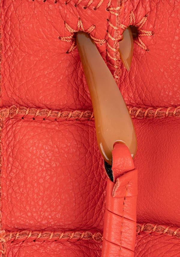 Rose & Lini JAMIN PUECH “HONU MM” CORAL LEATHER BAG Shopping online