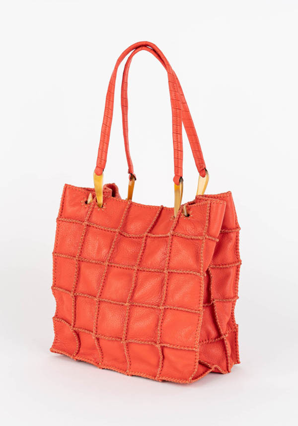Rose & Lini JAMIN PUECH “HONU MM” CORAL LEATHER BAG Shopping online