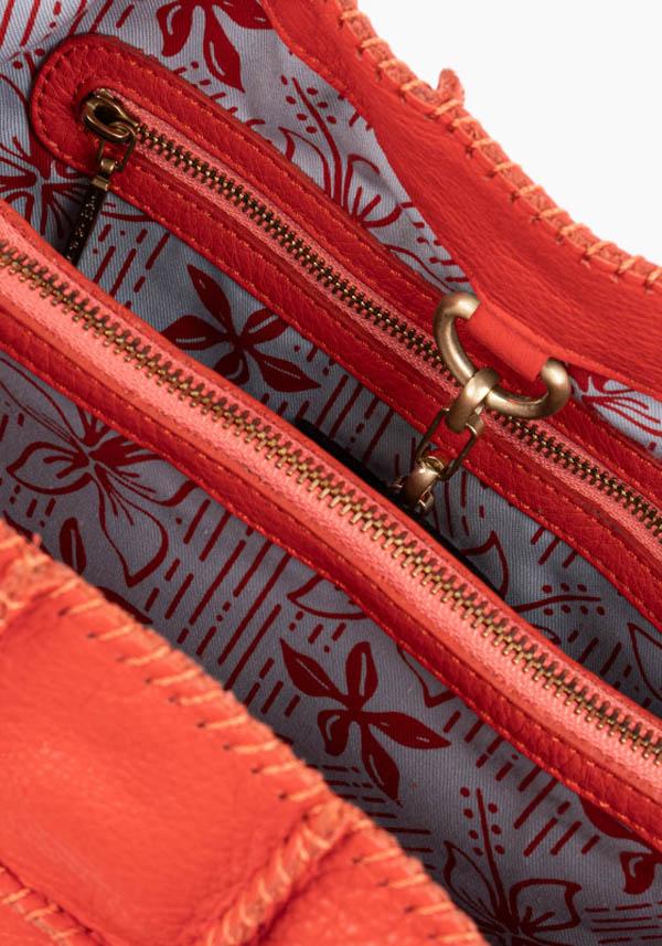 Rose & Lini JAMIN PUECH “HONU MM” CORAL LEATHER BAG Shopping online