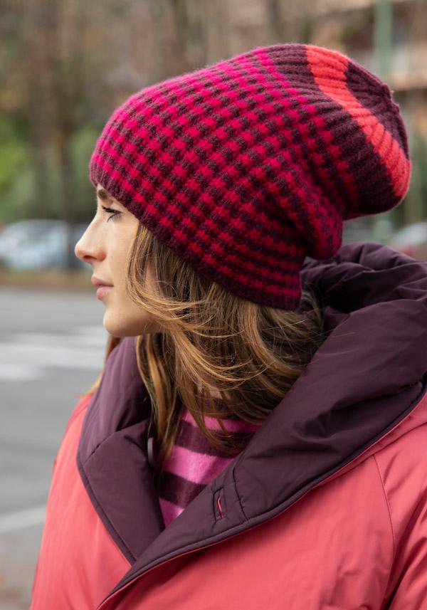 Rose & Lini DANIELAPI CASHMERE “ROYAL HAT MIX STRIPES” FUCSIA Black Friday