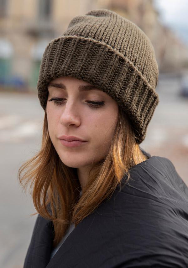 Rose & Lini DANIELAPI MERINO’S WOOL “RASATO” CAMO BEANIE Smaltimento dello stoccaggio