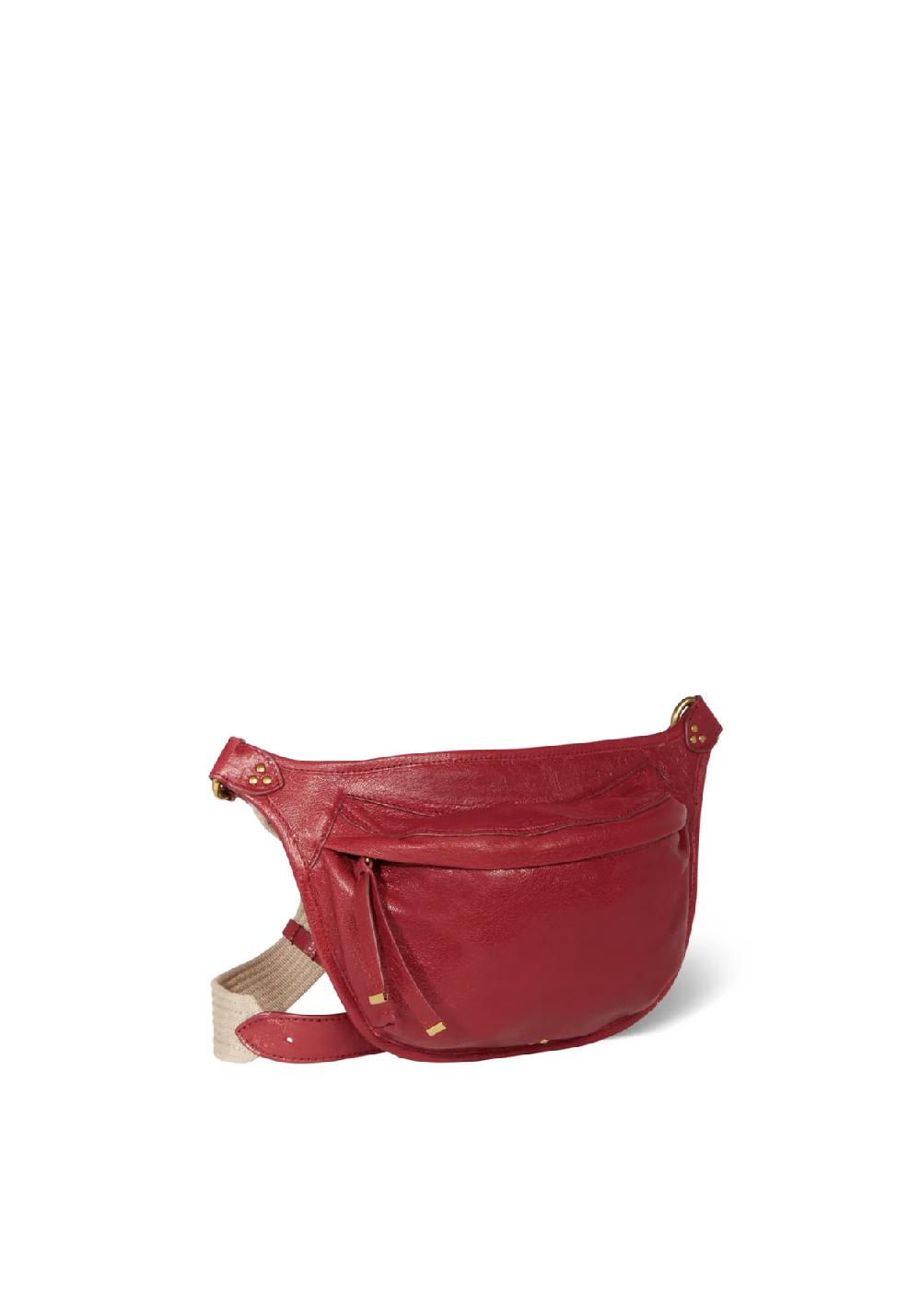Rose & Lini JÉRÔME DREYFUSS “STAN BANANE” RUBY LEATHER BAG Grandi sconti