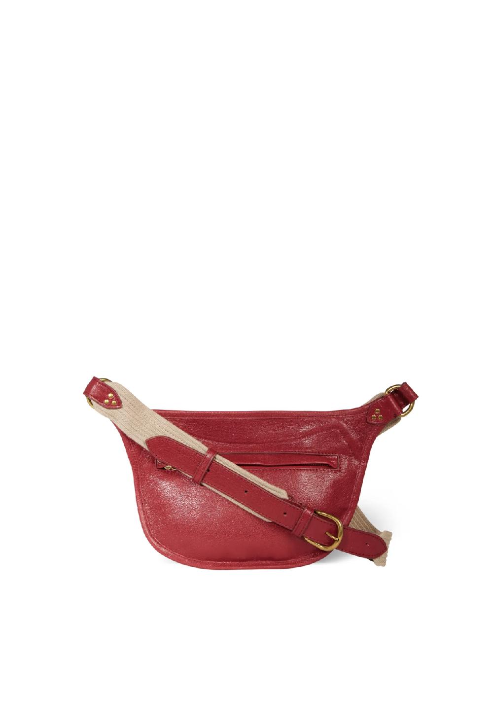 Rose & Lini JÉRÔME DREYFUSS “STAN BANANE” RUBY LEATHER BAG Grandi sconti