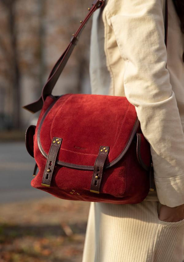 Rose & Lini JÉRÔME DREYFUSS “STAN L” BURGUNDY SHOULDER BAG Comprane uno, ottenene uno gratis