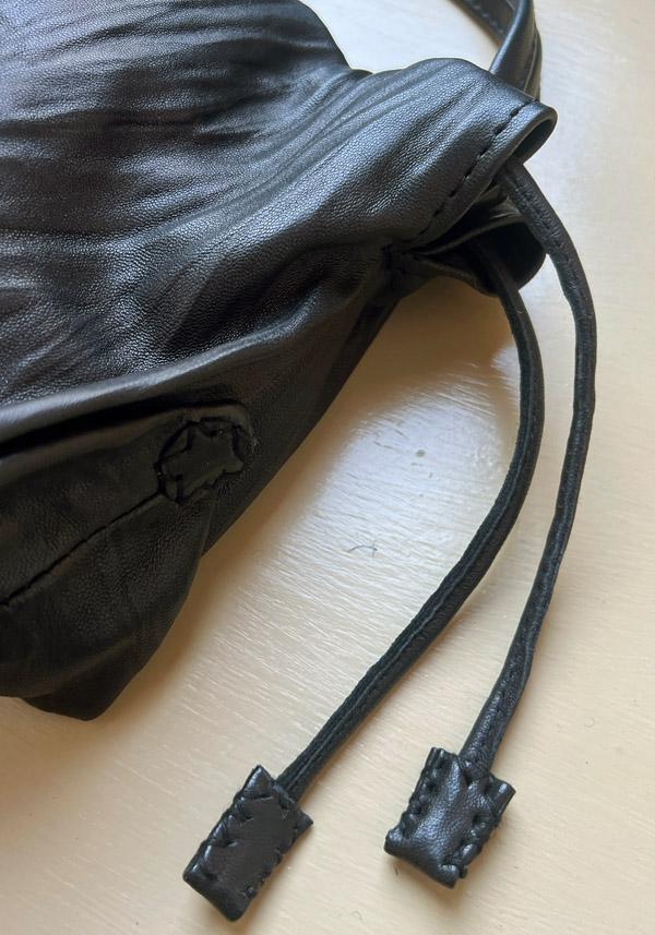 Rose & Lini EN SHALLA LAMB LEATHER “BAG 45L16L” BLACK Offerte speciali