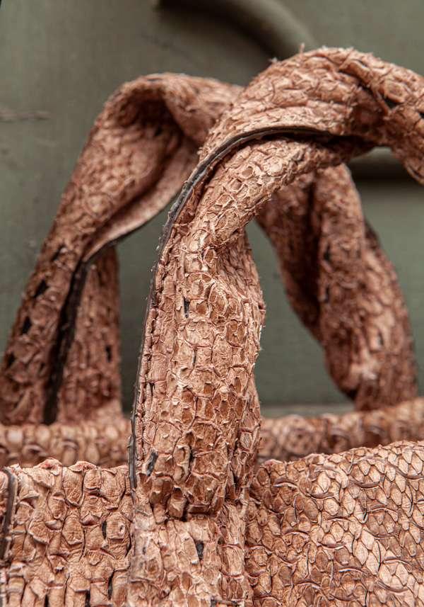 Rose & Lini SIMONA TAGLIAFERRI NUDE PYTHON SOFT BAG Super Saving Price