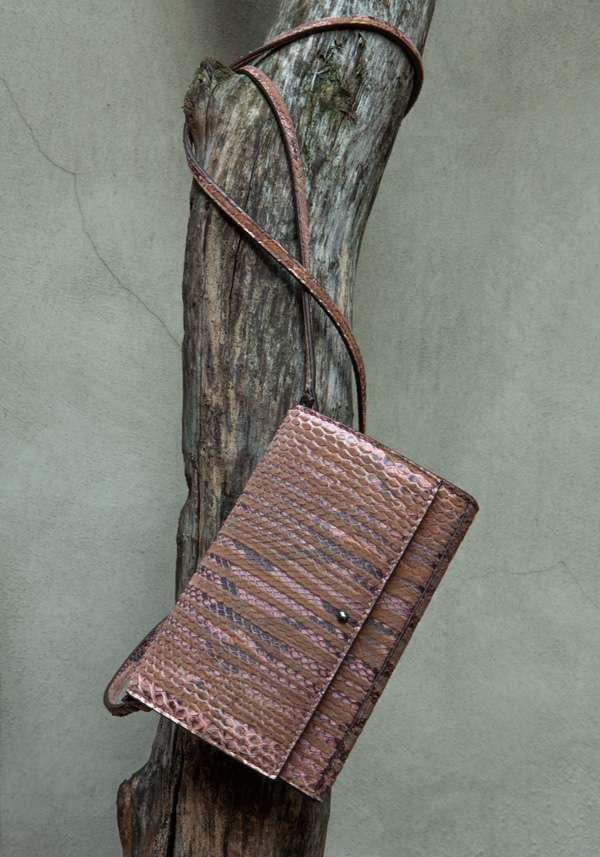Rose & Lini SIMONA TAGLIAFERRI NUDE PYTHON POCHETTE BAG Rilascio limitato