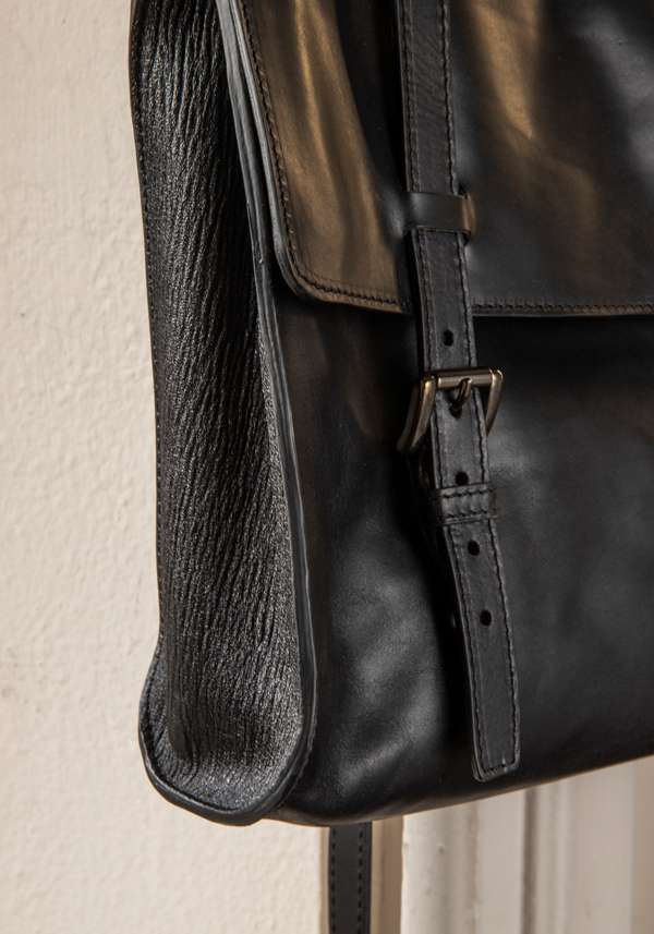 Rose & Lini NUMERO10 “MADEIRA” BLACK LEATHER BAG Ultimi tre giorni