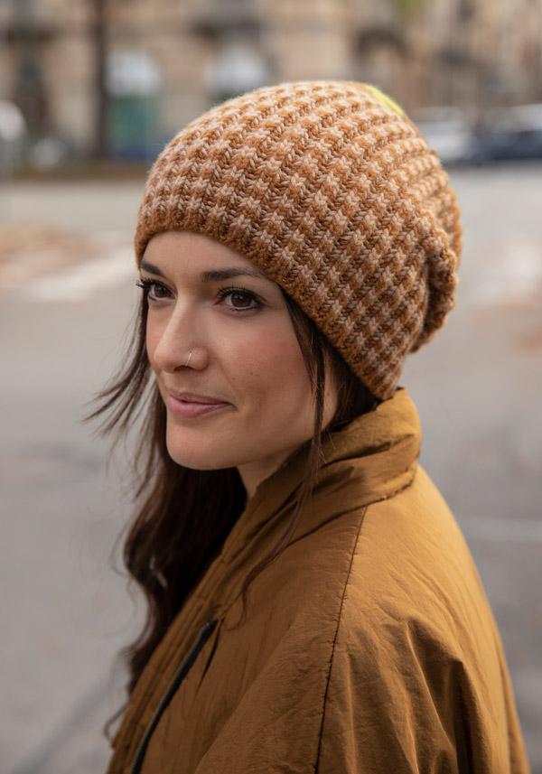Rose & Lini DANIELAPI CASHMERE “ROYAL HAT MIX STRIPES” BEIGE Saldi Di Fabbrica