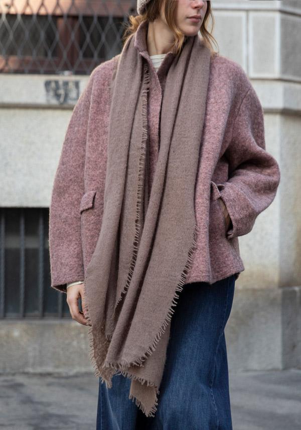 Rose & Lini MIRROR IN THE SKY CASHMERE “OPEN KNITTED” EPIDERMIS SCARF Spedizione gratuita