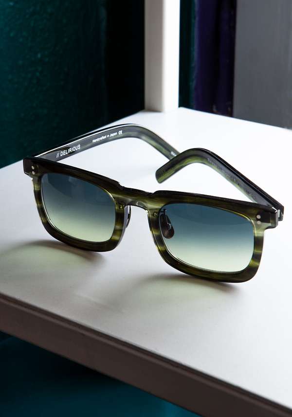 Rose & Lini DELIRIOUS “MAHARAJA” #3 GREEN SUNGLASSES Offerta migliore