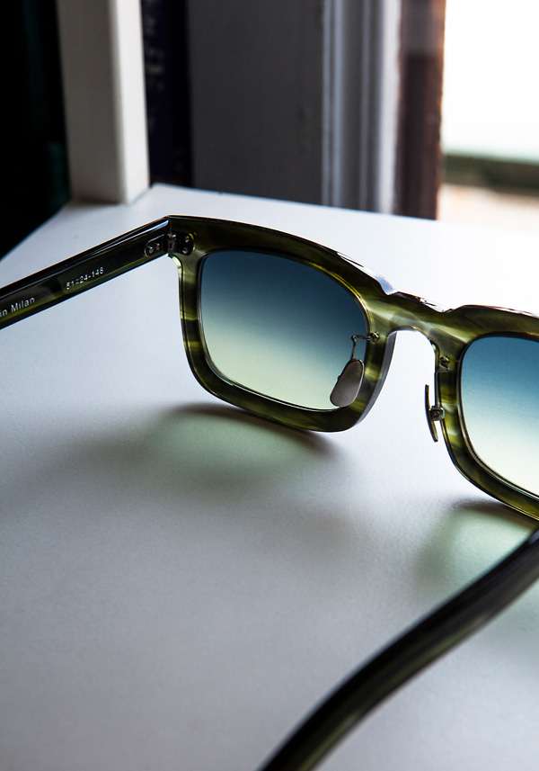 Rose & Lini DELIRIOUS “MAHARAJA” #3 GREEN SUNGLASSES Offerta migliore