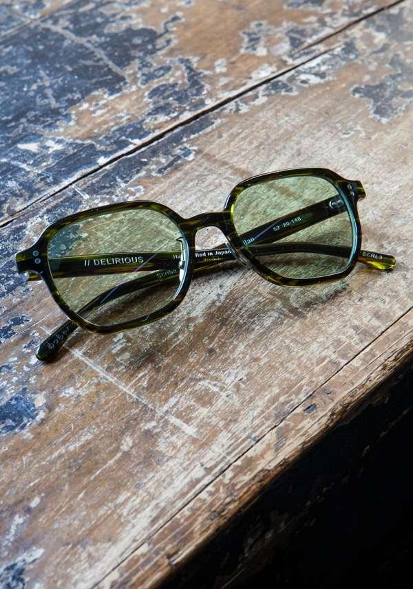 Rose & Lini DELIRIOUS “SCRIBA L” #3 GREEN SUNGLASSES Latest fashion