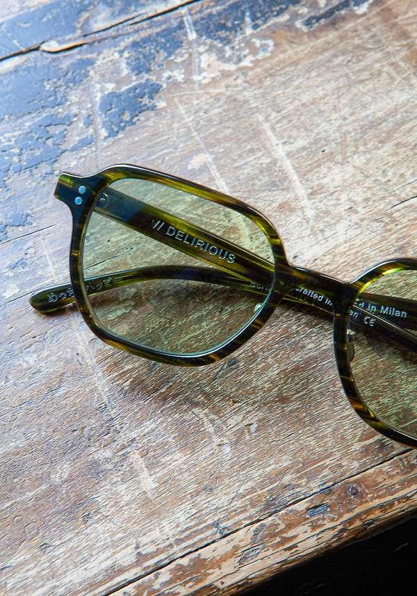 Rose & Lini DELIRIOUS “SCRIBA L” #3 GREEN SUNGLASSES Latest fashion