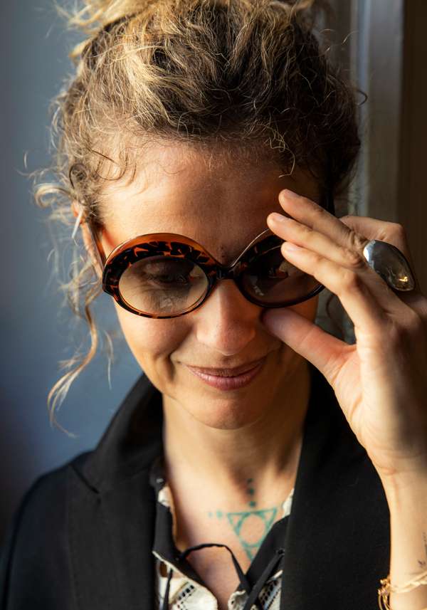 Rose & Lini MICHEL KLEIN “LOLA” OVERSIZE TURTLE SUNGLASSES Grandi sconti