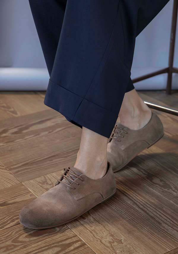 Rose & Lini MARSÈLL “STECCO BLOCCO” HAZELNUT SUEDE LEATHER SHOES Prezzo basso