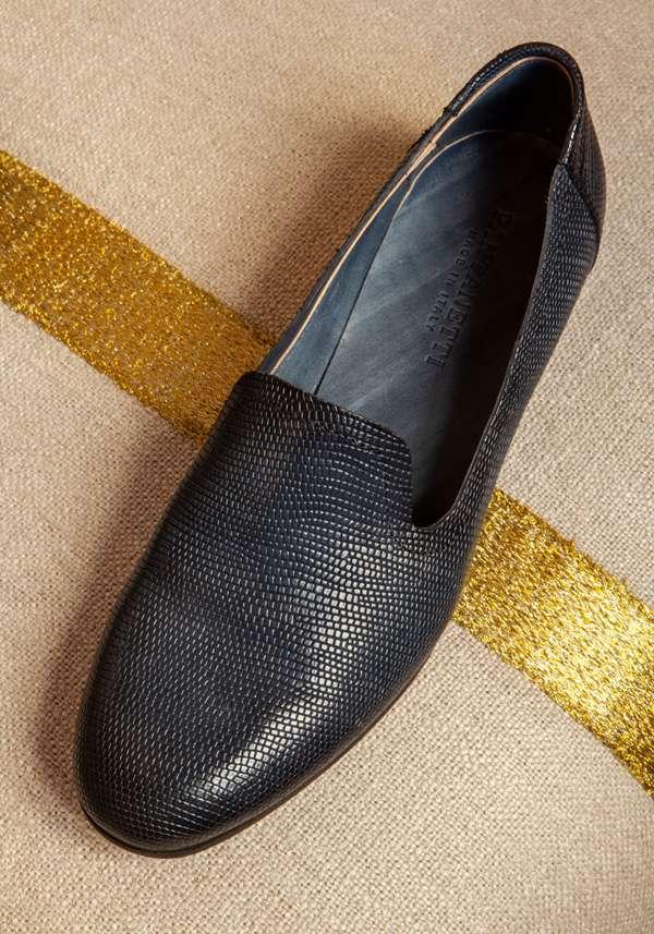 Rose & Lini PANTANETTI INDACO LIZARD “FLAT SHOES 15128” Ritorno libero