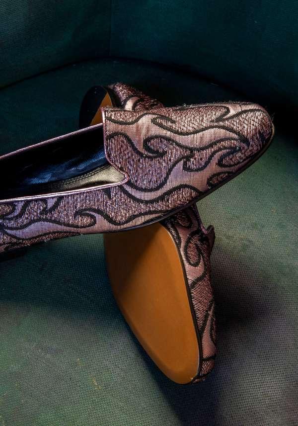 Rose & Lini ROSE’S ROSES “STARLETTE” PINK JACQUARD SLIPPER Rilascio limitato