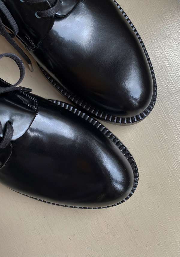 Rose & Lini ROCCO P. “SHOES 17612” BLACK LEATHER SHOES Latest stili
