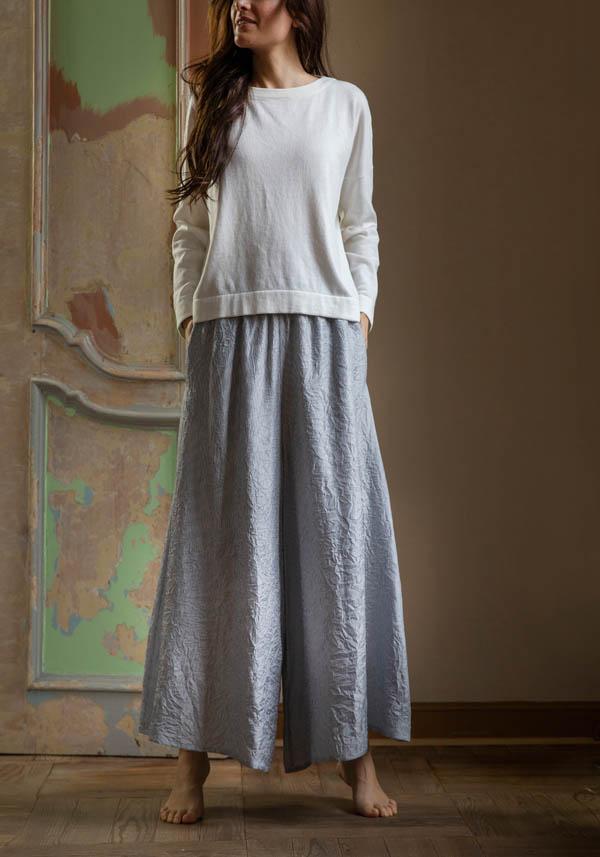 Rose & Lini LINING BLUE & WHITE “SIMEONE” WIDE LEG PANTS