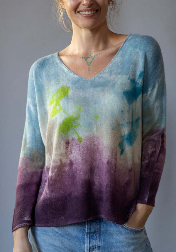 Rose & Lini FISSORE CASHMERE KNIT “BRUCO 09” SKY Discount Store per i nuovi prodotti