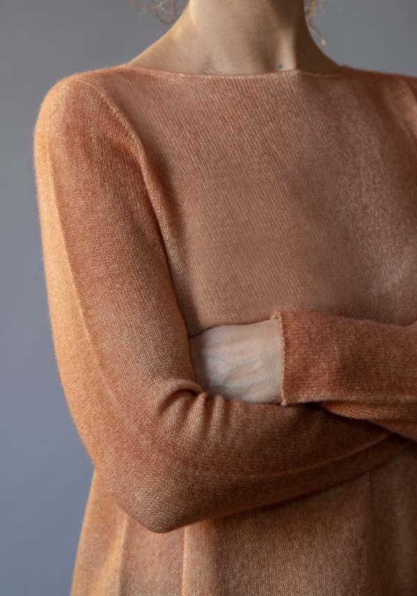 Rose & Lini FISSORE CASHMERE KNIT “BRUCO 12” PEACH Solo un giorno rimasto