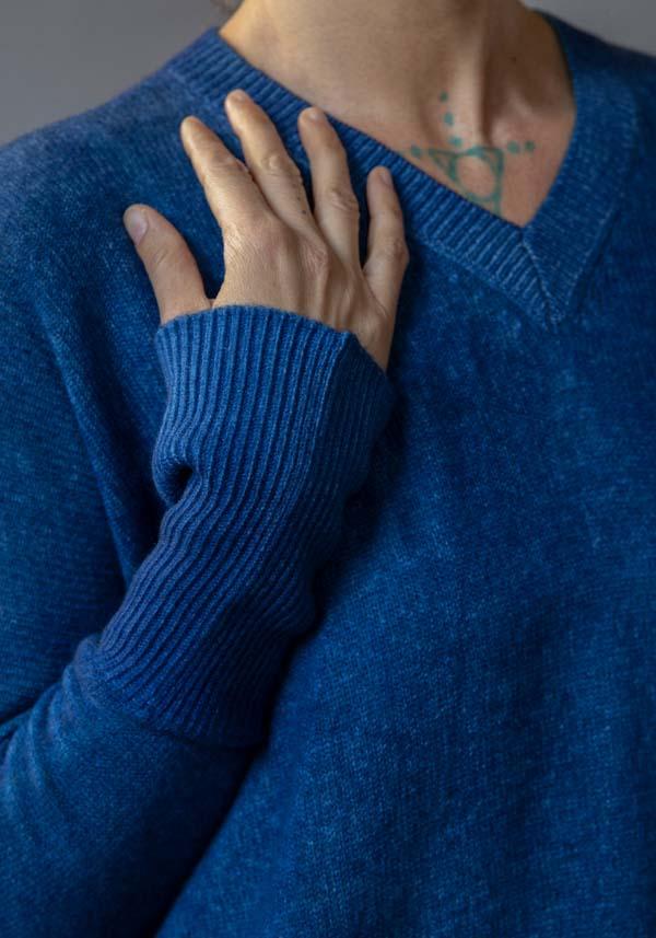 Rose & Lini FISSORE CASHMERE KNIT “MARGHERITA” INDIGO Enormi sconti