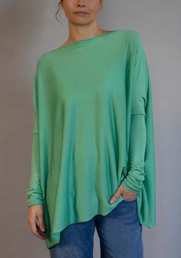 Rose & Lini FISSORE CASHMERE “ZURIGO” GREEN PULL Limitato a 3 giorni