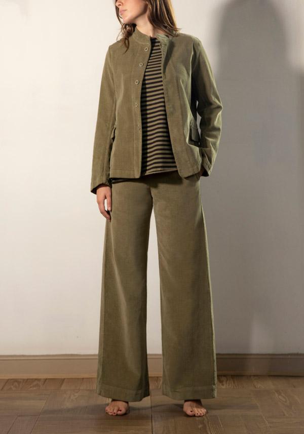Rose & Lini LABO ART COTTON “DIANA” PANTS BONSAI In Linea