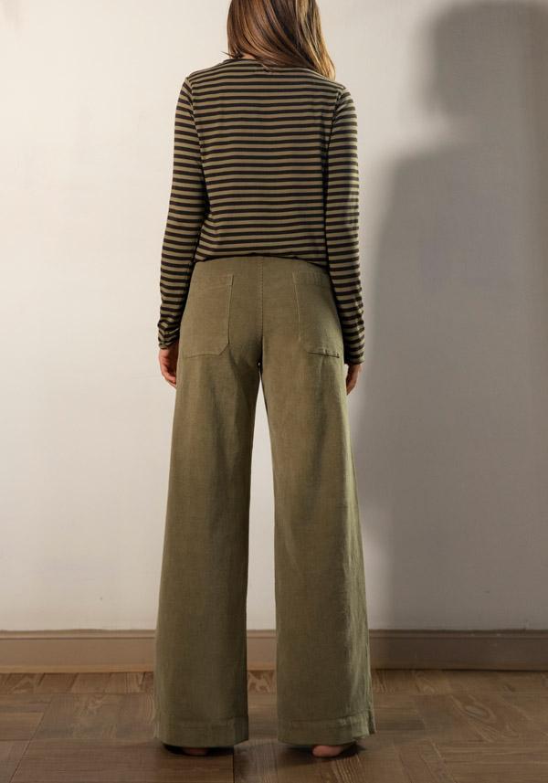 Rose & Lini LABO ART COTTON “DIANA” PANTS BONSAI In Linea