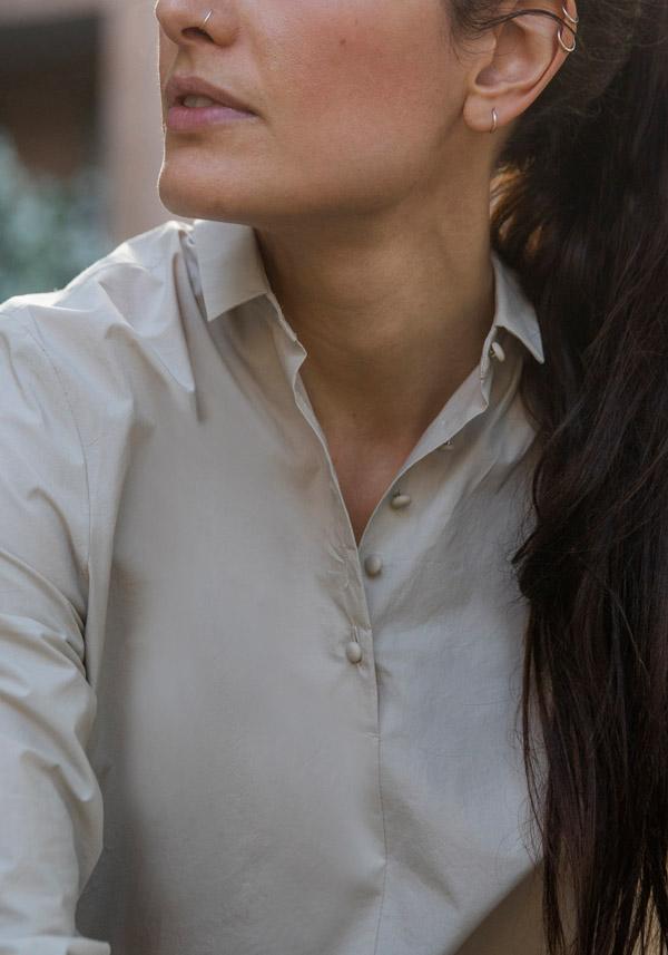 Rose & Lini APUNTOB COTTON “SHIRT 1884” SAND Spedizione Gratuita