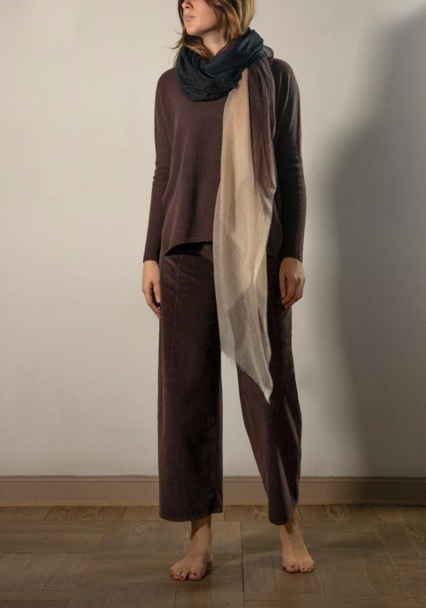 Rose & Lini ABSOLUT CASHMERE “PONCHO CAMILLE” BROWNIE Acquista Ora