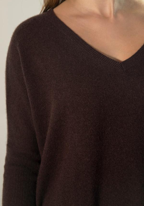 Rose & Lini ABSOLUT CASHMERE “PONCHO CAMILLE” BROWNIE Acquista Ora
