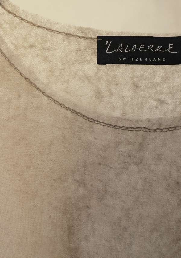 Rose & Lini LALAERRE CASHMERE “FRINGES PONCHO” BEIGE Consegna Veloce