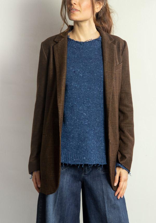 Rose & Lini KILTIE WOOL “LUCAS” BROWN & BLACK JACKET Fino Al -60%